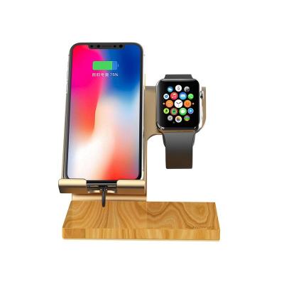 China Main table Amazon top sales fast mobile phone wireless charger phone holder 2 in 1 wireless charger for phone watch for sale