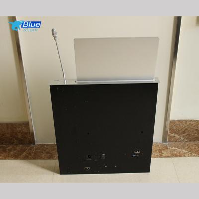 China Audio Visual Project And Conference System 17.3 Inch LCD Monitor Elevator TV System Lift Mechanism Hidden In Desk With MIC for sale