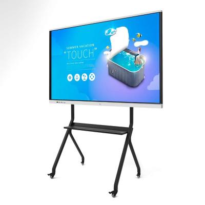 China 75 Inch Writing+Painting+Meeting+Advertizing Test Flat Panel Interactive Touch Screen TV Writeboard For Edcuation Conference With Android Win System for sale