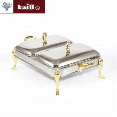 China High Quality Food Double Pan Double Pan Glass Food Warmer for sale