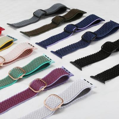 China Nylon Straps For Apple Strap Woven Loop Nylon Band For Iwatch Series 5 4 Apple Smart Watch Strap 44mm 42mm for sale