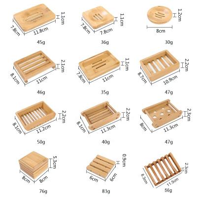 China Eco-friendly Handmade 100% Biodegradable Good Quality Natural Wooden Soap Dish Holder Bamboo Soap Dish Holder Bathroom for sale