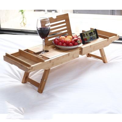 China 2 viable in 1 multi-functional natural bamboo tub cart and bamboo bed laptop desk including two separate boxes for sale