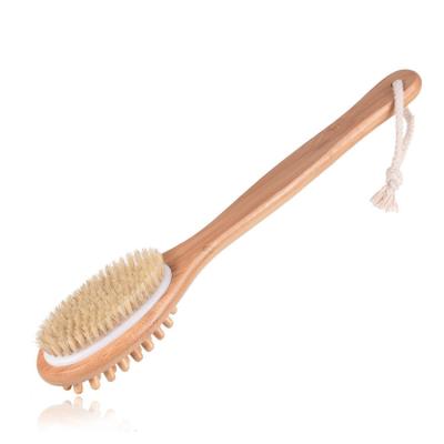 China All Natural High Quality Custom Logo Body Reading Brush Body Shower Bath Wholesale Natural Bamboo Brush for sale