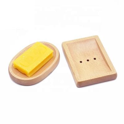 China Customizable Handmade Bamboo Beech Wood Soap Dish Tray Holder Eco-Friendly Amazon Warm Eco-Friendly for sale