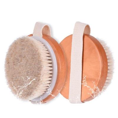 China All Natural Wholesale Magic Bath Body Brush With Natural Bristle Exfoliating Wooden Body Wash Bath Brush for sale