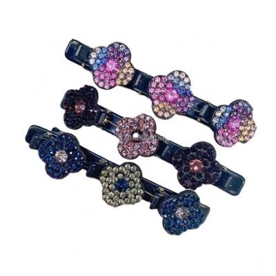 China Hair Styling Tools Internet Celebrity Rhinestone Woven Hair Clip Hit Card Broken Korean Version Hair Artifact Hair Soft Simple Temperament s for sale