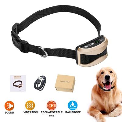 China Sustainable No Shock Anti Barking No Bark Collar Training Collars Humane Electronics No Shock Training Collar For Dog for sale