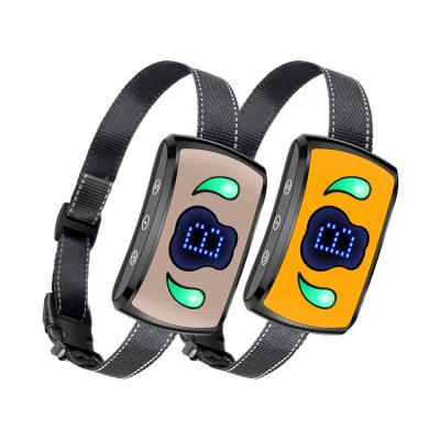 China Viable Dog No Bark Collar With Harmless Anti Shock Sensing And Anti Barking Vibration Smart Rechargeable Device For All Size Dog for sale