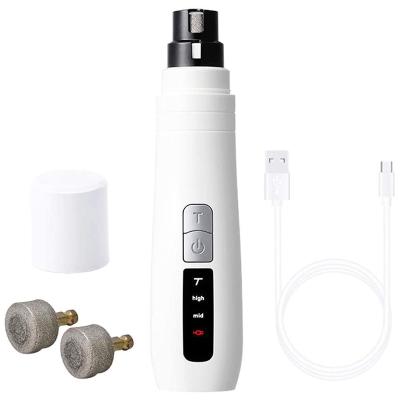 China Viable Rechargeable Dog Nail Grinder Portable Plastic Claw Care Dog Nail Trimmer Pet Nail Grinder for sale