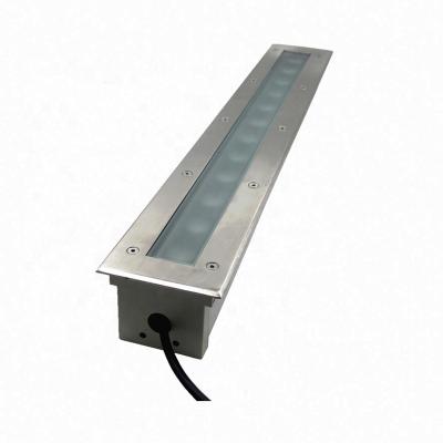 China Outdoor linear garden strip ip67 inground 600x100mm 24W 18W led underground light for sale