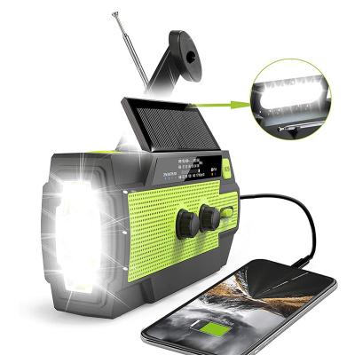 China Theme park outdoor/portable radio FM LED light hand crank camping emergency survival survival radio solar support AM charging SOS alarm for sale