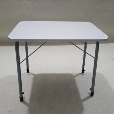 China Lebeng LBT-022M Hot Selling Outdoor Modern Steel Portable MDF Folding Camping Table With Adjustable Leg for sale