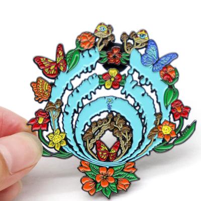 China New Europe AI-Mich 2022 Wholesale No Min Metal Pins Soft Glitter Brooch Anime Hard Enamel Pin Lapel Badge Manufacturer Supplier for sale