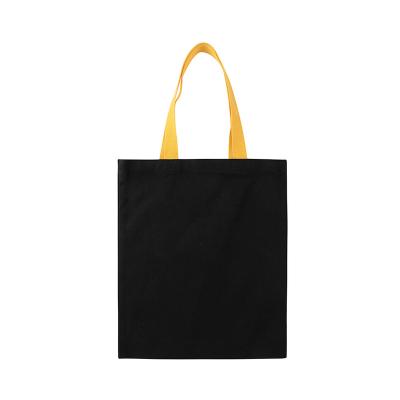 China Fashion Shopping Woman Handled Handbags Customize Printed Reusable Large Black 12oz Shopping Bags for sale