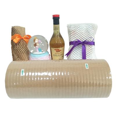 China Latest Honeycomb Packaging Recyclable Paper Roll Protective Pad Cushioning Packaging Envelope White Brown Craft Paper 11.8