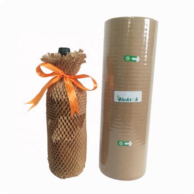 China Protective Packaging Honeycomb Kraft Paper Cushioning Roll Eco Friendly Cost Effective Recyclable for sale