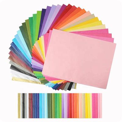 China Wholesale Custom Acid Free Logo Printed Gift Tissue Paper Wrapping Solid Colored Flat Premium Assorted Bright Bulk Color Rainbow Foil for sale