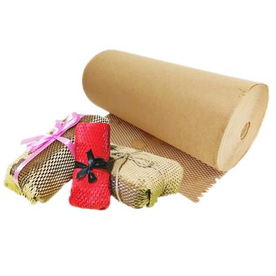 China Eco Friendly Biodegradable Recyclable Eco-Friendly Logistics Recyclable Wrapping Wrap Protective Compostable Gift Cushioning Gift Honeycomb Wrapping Paper for sale