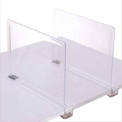 China Stronger Clear Acrylic Closets Separator Shelf Dividers For Wooden Closet for sale