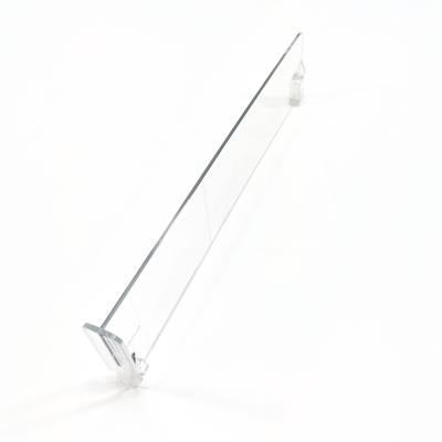 China Clear Acrylic Plastic Supermarket Shelf Accessory t Divider With Adjustable for sale