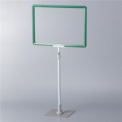 China Waterproof A4 Poster Clip Frame Floor Advertising Telescopic Display Stand Poster Sign Holders Sign Board Holder for sale