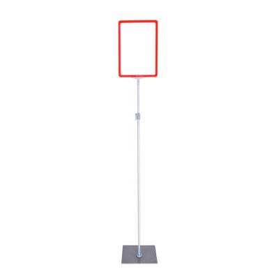 China Waterproof Red Black A4 Poster Frame Rack Telescopic Sign Holder for sale