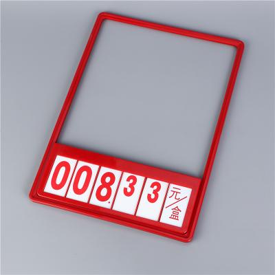 China Hot Sale Waterproof 305 x 425mm Red 305 X 215mm 215 x 155mm ABS Flip Number Price Board View for Supermarket and Shops for sale