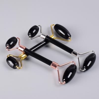 China Lift Skin Premium Quality Silent Black Obsidian Jade Face Rollers for sale