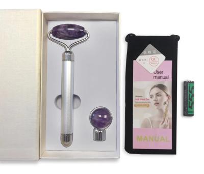 China Hot Selling Electric Skin Face Massager 2 Rollers Lift Set With Box for sale