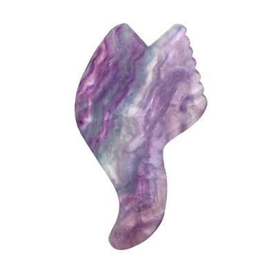 China New shape Crystal Quartz Amethyst Flourite Natural Jade Stone Gua Sha from healthy 2021 original design for sale