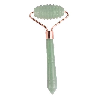 China Single Ball Green Aventurine Spiky Jade Large Face Roller for sale