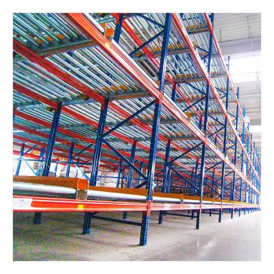 China High Density Pallet Roll Rack Gravity Rack Pallet Corrosion Protection Warehouse Storage First In, First Out First Out System Rack for sale