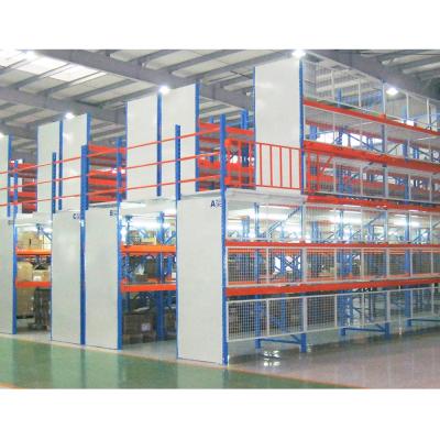 China Corrosion Protection Tiered Mezzanine Rack Shelving System for sale