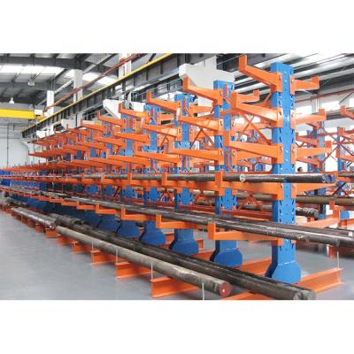 China Cantilever Steel Rod Storage Rack Corrosion Protection Industrial Warehouse Rack for sale