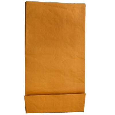 China Recyclable square bottom Bag kraft paper laminated PP woven 25kg for sale