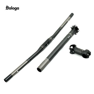 China BMX Baloga Full Carbon Bike Handlebar Set Seatpost Stem Mountain Bike Handlebar Set With Matte Coating for sale