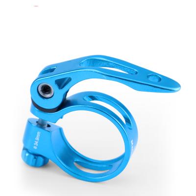 China Black/Red/Blue/Gold Quick Release Quick Release Aluminum Alloy Mountain Bike Light Weight 34.9mm MTB Hollow Seat Post Clamp For Seat Post for sale