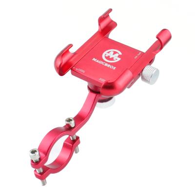 China 360 Rotation Adjustable Aluminum Alloy Cycling MTB Mountain Bike Road Bike Handlebar Bicycle Cell Phone Holder with 4-Point Fixed for sale