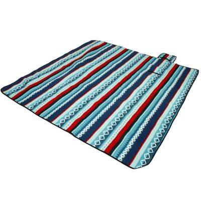 China Portable Outdoor Picnic Blanket Fleece Picnic Blanket Waterproof Picnic Mat With Printing for sale