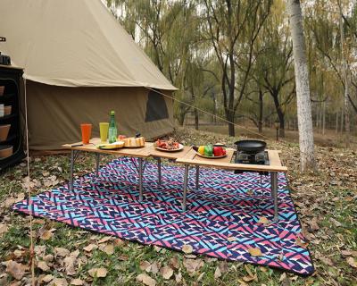 China Wholesale waterproof Polyester+spray-bonded cotton+aluminum flim polyester picnic blanket camping picnic mat manufacturers for sale