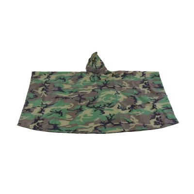 China 2020 Lightweight Simple Woodland Camouflage Bachelor Poncho Raincoats Military Impermeables for sale