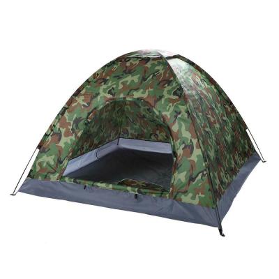 China Camouflage Outdoor Camping Game 3-4 Person Layer Tent 4 Waterproof Season / Field Hiking Folding Camping for sale