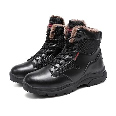 China Damping High Quality Black Leather Tactical Combat Jungle Army Cowhide Military Boot for sale