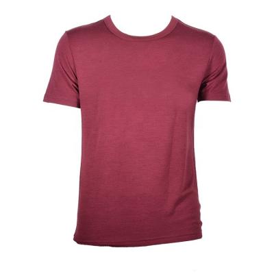 China Anti-Wrinkle Merino Wool Man T Shirt Can Customized 100% Wool 180 Grams Mens T Shirts for sale