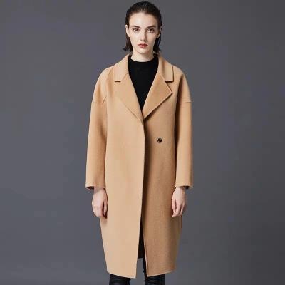 China 2019 China High Quality Winter Anti-Shrink Long Women's Cashmere Coat for sale