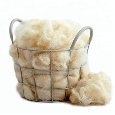 China Spinning Chat Raw Material Precious Soil Dehaired Cashmere Tops Cashmere Fiber for sale