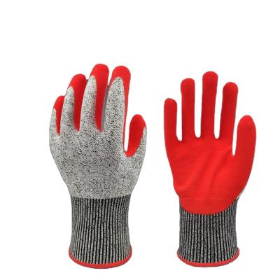 China Anti-Slip HPPE Cut Resistant Sandy Nitrile Work Safety Gloves for sale