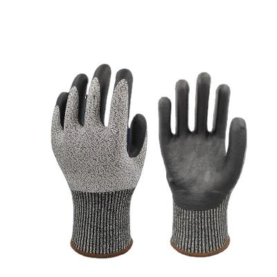 China A5 Foam Nitrile Safety Anti Slip Gloves Cut Resistant Hppe Factory Supply OEM Foam Nitrile Safety Gloves Good Quality Anti Slip Gloves for sale