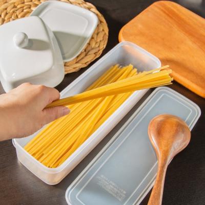 China Sustainable Gloway Kitchen Pantry Plastic PP Eggs Fruits Seal Snacks Organizer Spaghetti Storage Box Noodles Food Pasta Storage Container for sale